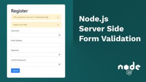 Node.js server side form validation - express-validator