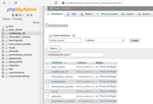 MySQL create new database