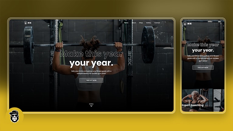 Gym Website UI Adobe XD tutorial