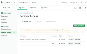 MongoDB Network Access