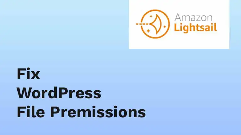 wordpress aws lightsail file premissions